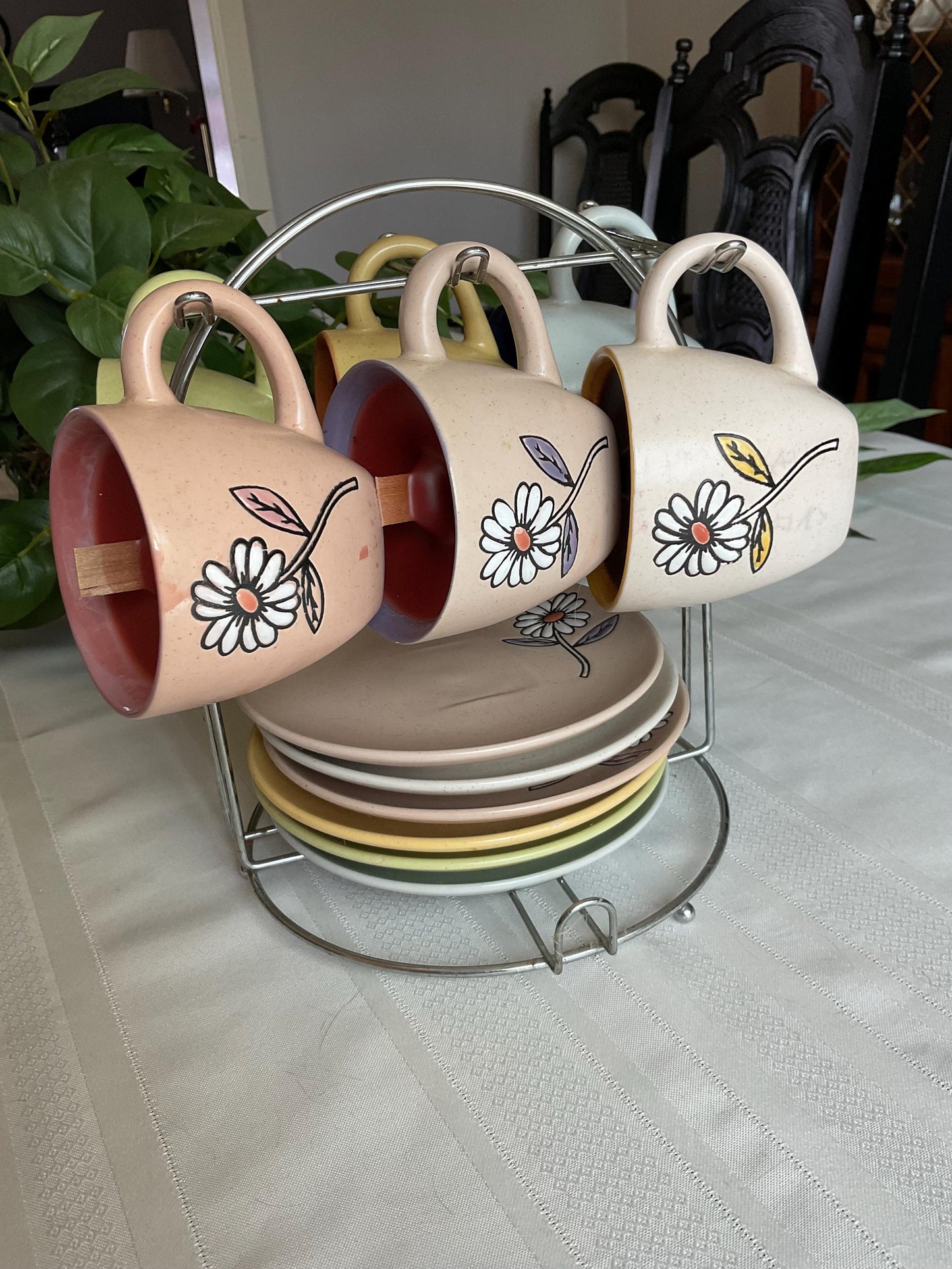 Reused 6 piece organic beeswax candle tea set