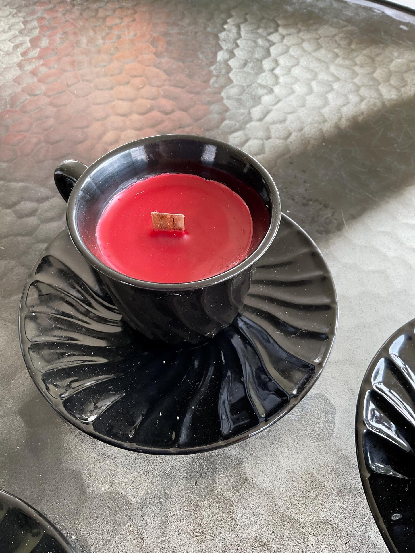 Handmade All Natural 4 oz organic beeswax tea scented tea cup candles