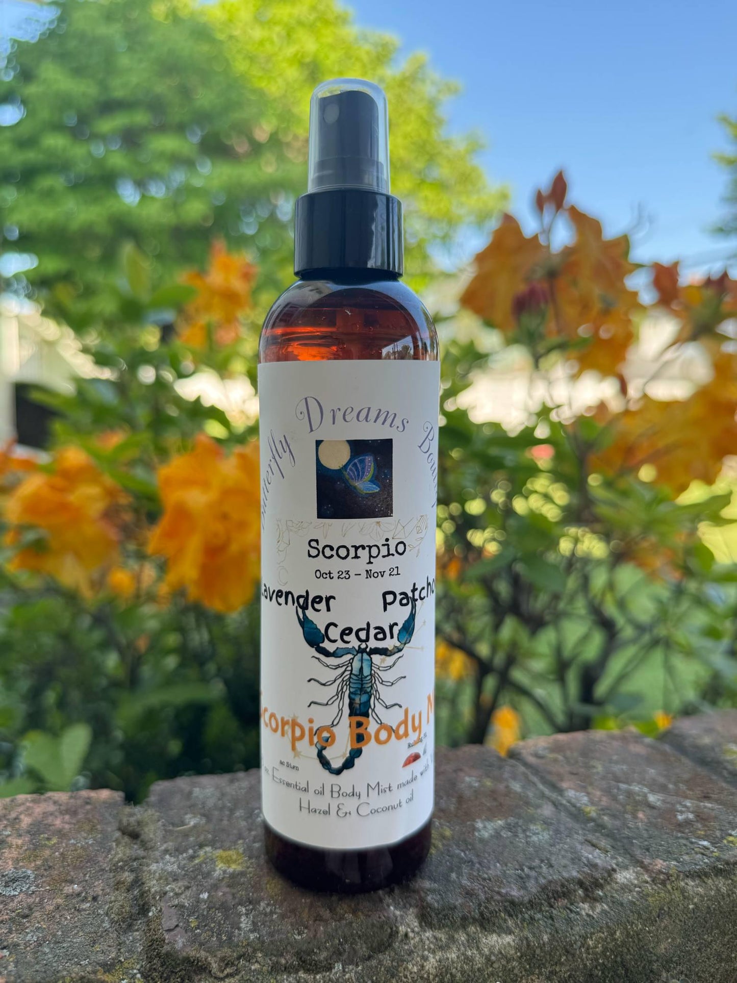 Handmade All Natural 8 oz Zodiac Astrology Body Mists