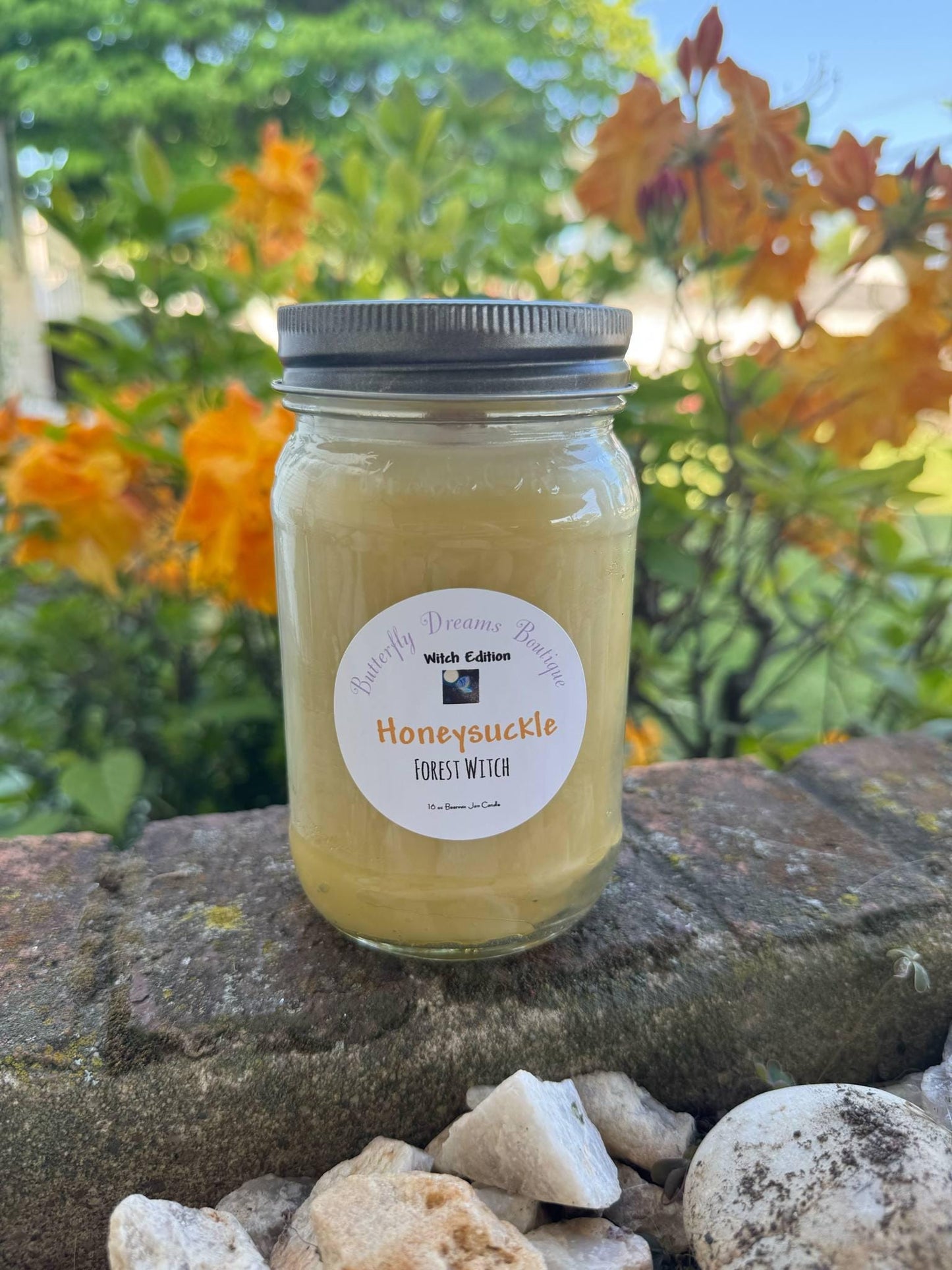 All Natural Witch Collection 16 oz beeswax mason jar candles