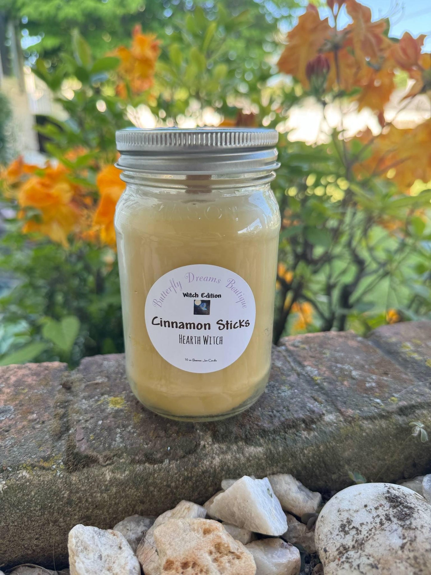 All Natural Witch Collection 16 oz beeswax mason jar candles