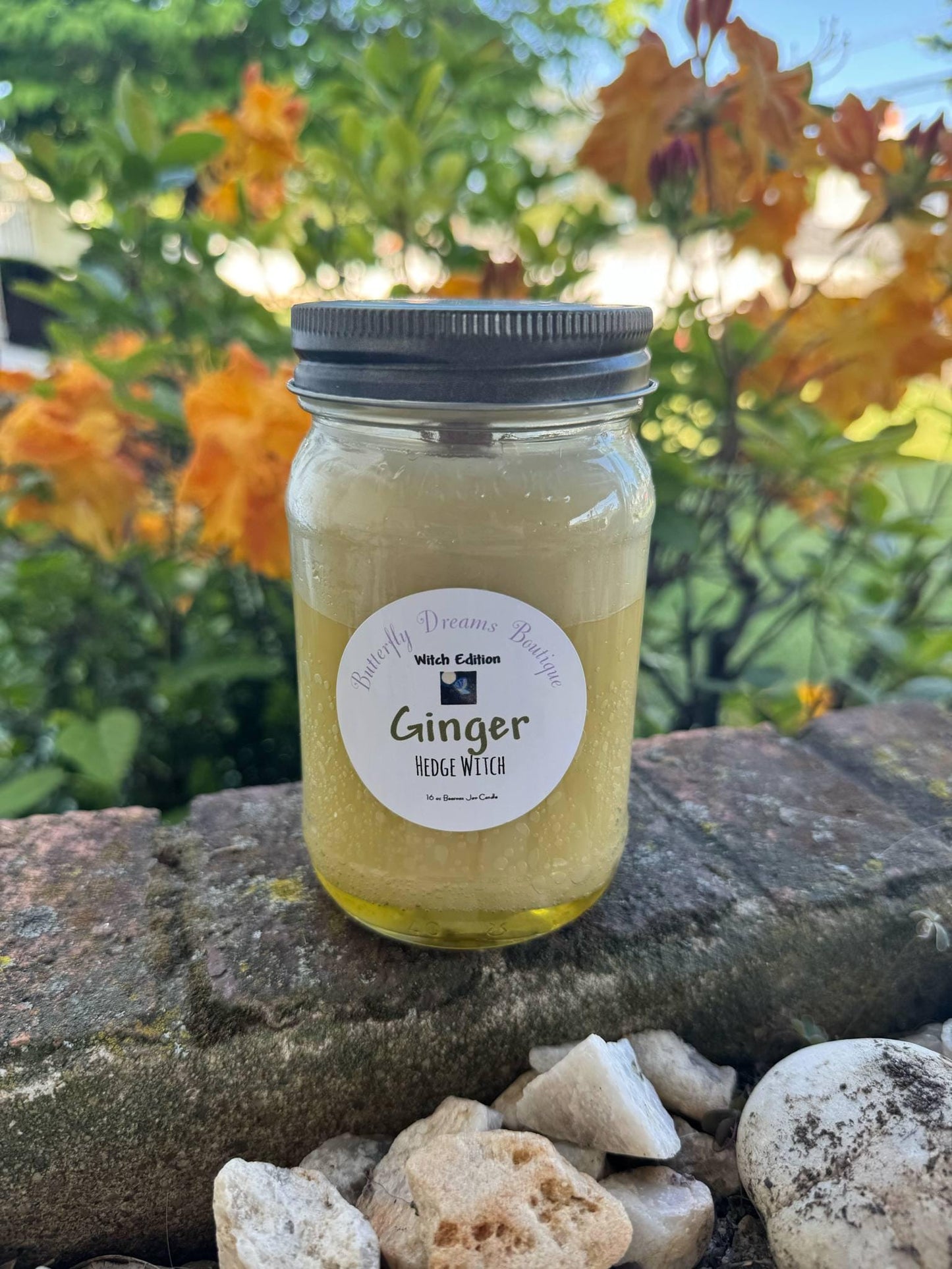 All Natural Witch Collection 16 oz beeswax mason jar candles