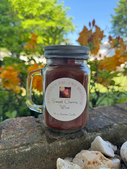 Handmade Delicious Cocktail & Drink scented Beeswax 16 oz Mason Jar Candle