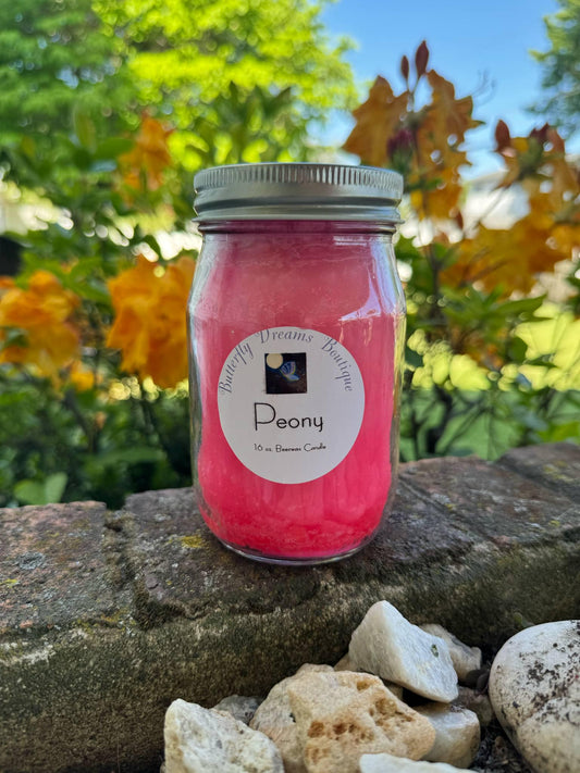 Homemade Aromatic Floral Outdoor Scented 16 oz Mason jar organic beeswax Candle