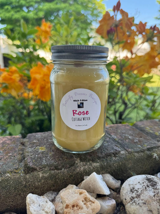 All Natural Witch Collection 16 oz beeswax mason jar candles