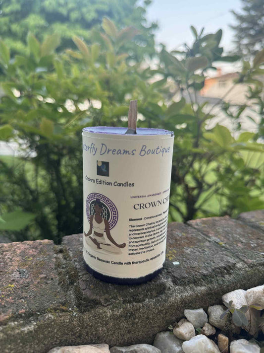 Homemade Chakra Edition 8 oz Beeswax Pillar Candles