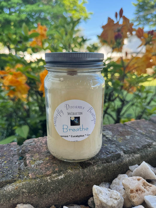 All Natural Relaxing Spa scented 16 oz Beeswax Jar Candle